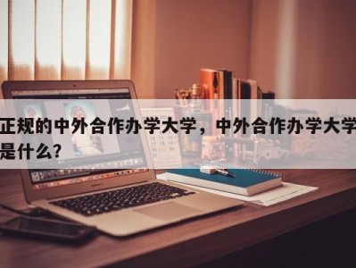 正规的中外合作办学大学，中外合作办学大学是什么？