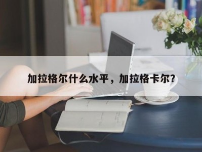 加拉格尔什么水平，加拉格卡尔？