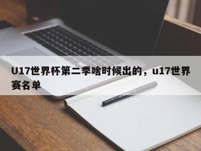 U17世界杯第二季啥时候出的，u17世界赛名单